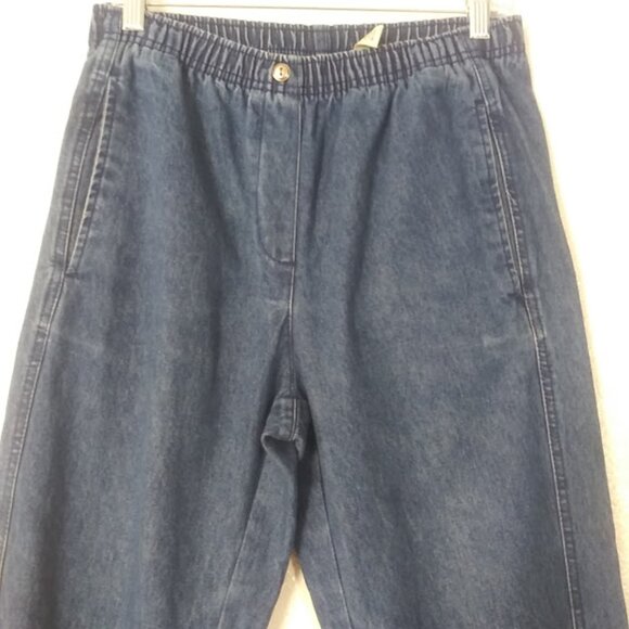 Classic Elements Women's size 6P Blue Capris - Picture 2 of 15